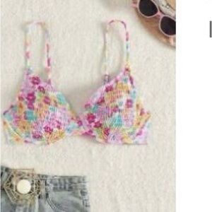 Colorful Crochet Bikini Top